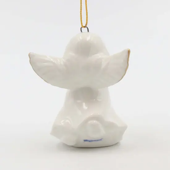 Ceramic Angel Holding Shamrock Ornament, Christmas D&eacute;cor, Gift for Her, Gift for Mom, Irish Saint Patrick&rsquo;s Day D&eacute;cor {5}