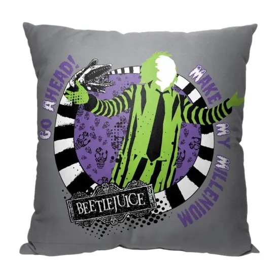 Warner Brothers Beetlejuice 18 Inch Throw Pillow Here Lies {11}