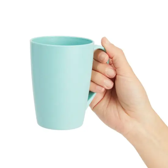 6-Pack 12oz Wheat Straw Mugs, Dishwasher Safe Unbreakable Coffee Mug Set with Handles, Reusable Plastic Mug for Coffee, Tea, Milk, Warm Beverages (3 Colors, 4x3x4 in) Multicolor {7}