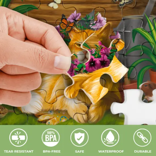 QUOKKA 13 Piece Dementia Activities for Adults - 3 Set Dementia Puzzles for Elderly - Large Piece Gifts Products for Seniors - Alzheimers Jigsaw Puzzle Games for Adults with Birds and Cats {4}