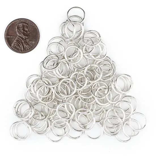 The Bead Chest Silver 10mm Round Open Jump Rings, Pack of 100 {2}