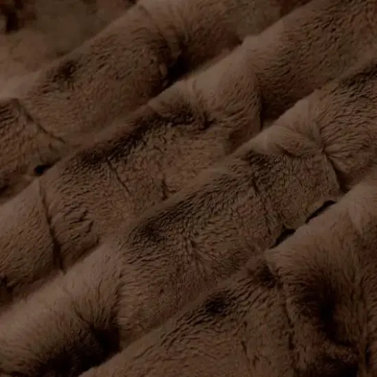 Brown Truffle Luxe Cuddle Mirage 80" Fabric per yard {2}