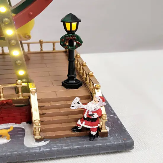 Santa's Carousel Christmas Miniature. Ferry Wheel Christmas Village. Jack Frost Christmas Carousel {5}