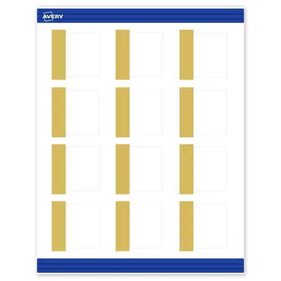 Avery Printable Square Cards, Gold-Dipped Edge, 2" x 2", Matte White Square Cards, Laser/Inkjet, 120ct, Great for Business Cards {1}