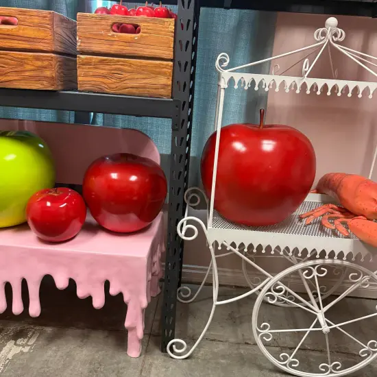 Small Red Apple Over Sized Statue {5}