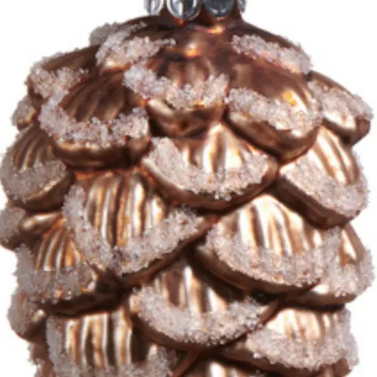 5" Iced Pinecone Ornament {2}