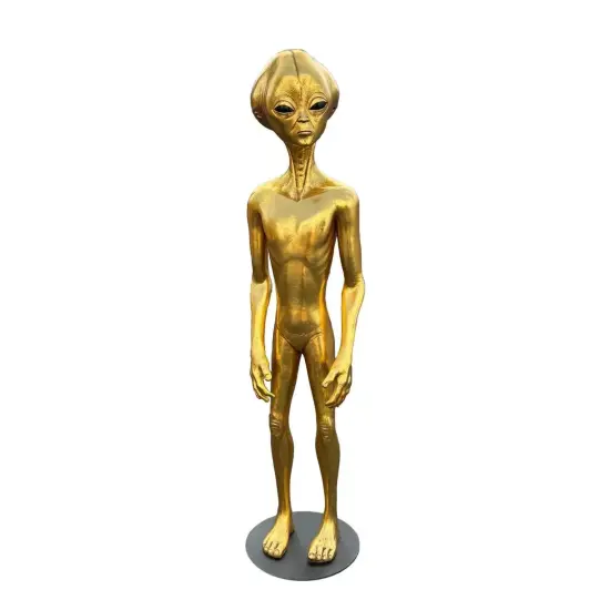 Gold Alien Roswell Life Size Statue {1}