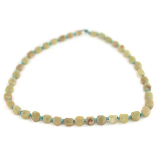 The Bead Chest Greenish Yellow Flat Circular Afghan Jade Beads (8mm) {3}
