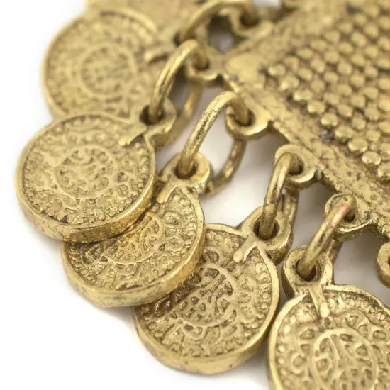 The Bead Chest Brass Tribal Coin Dangle Pendant {3}