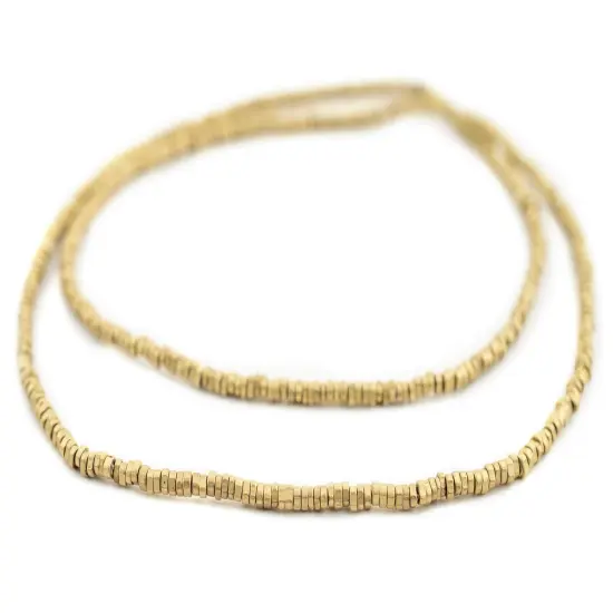 The Bead Chest Faceted Brass Triangle Heishi Beads (2.5mm) {3}