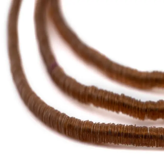 The Bead Chest Translucent Brown Vinyl Phono Record Beads (3mm) {1}