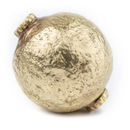 The Bead Chest Jumbo Hollow Brass Bead (26mm): Large Centerpiece Pendant Bead for Necklaces {1}