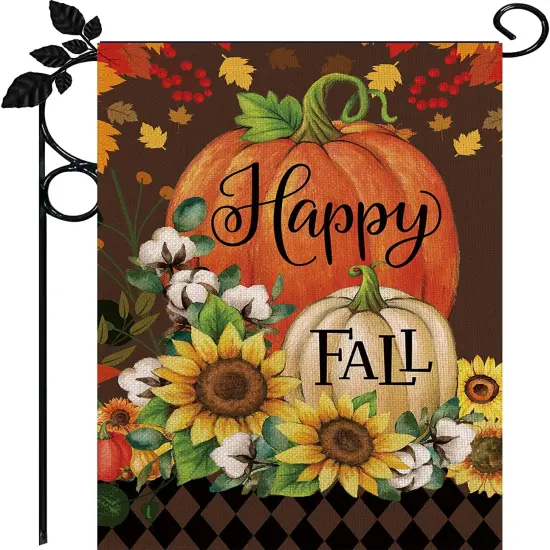 Happy Fall Garden Flag {1}