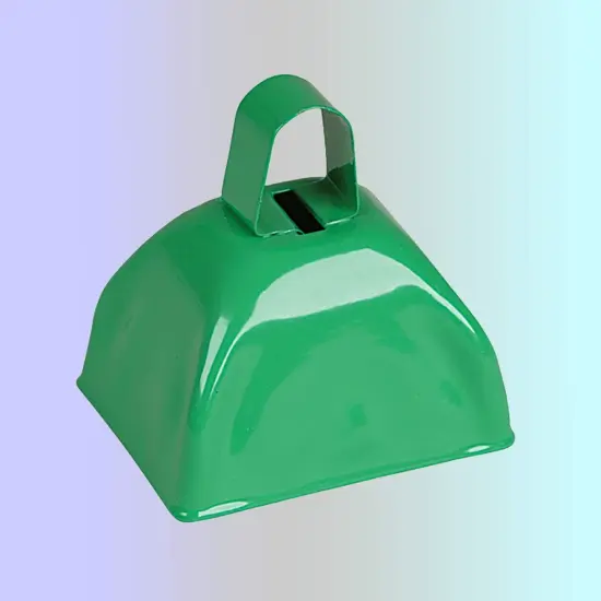 12 Pieces Green Metal Cowbell Durable Noisemakers for Events and Parties 3 Inch {2}