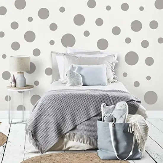 Polka Dot Wall Decals (63) - Grey {1}