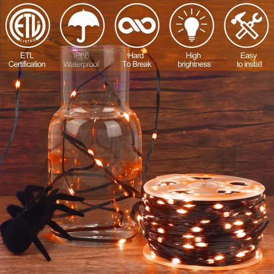 Extra Long 328 FT Halloween Lights, 1000 LED Outdoor Fairy String Light {3}