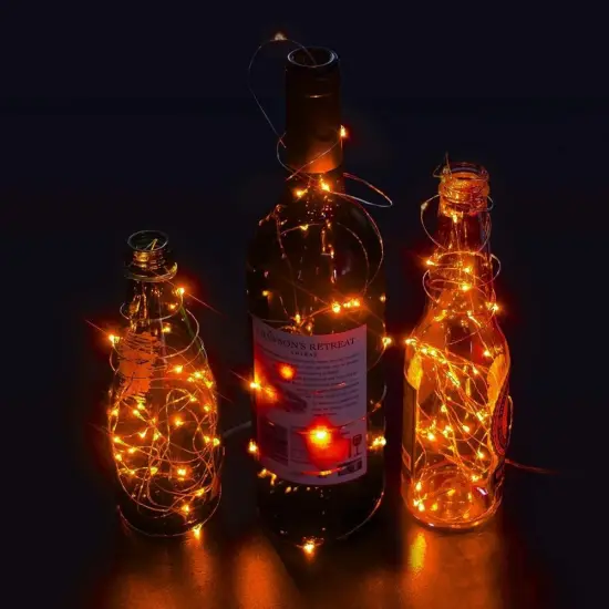 16.4ft Orange String Lights for Halloween Battery Operated Fairy Lights {3}