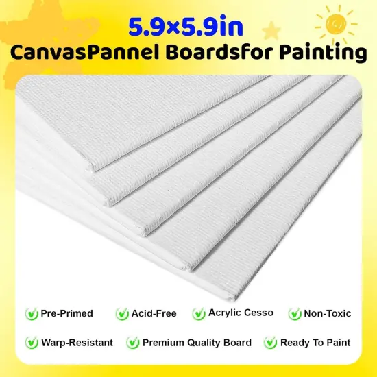 10 Set Mini Acrylic Paint Set, Mini Canvas Painting Kit {5}