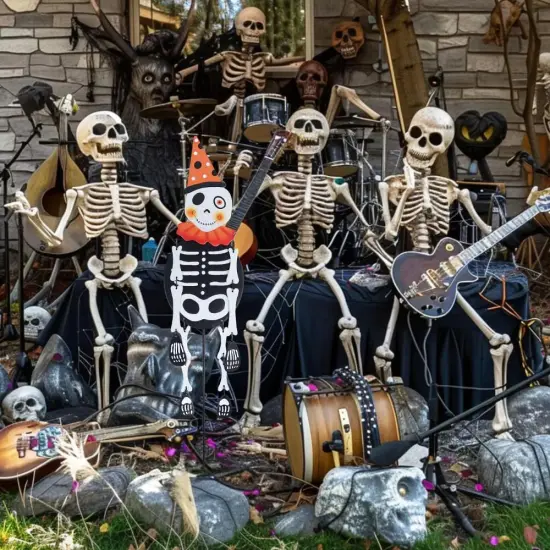 Halloween Decorations Outdoor, Metal Skull Decorative Garden Stakes {5}