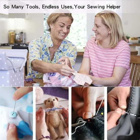 Sewing kit, 229 pcs Sewing Thread Accessories, Friendly for Beginner {4}