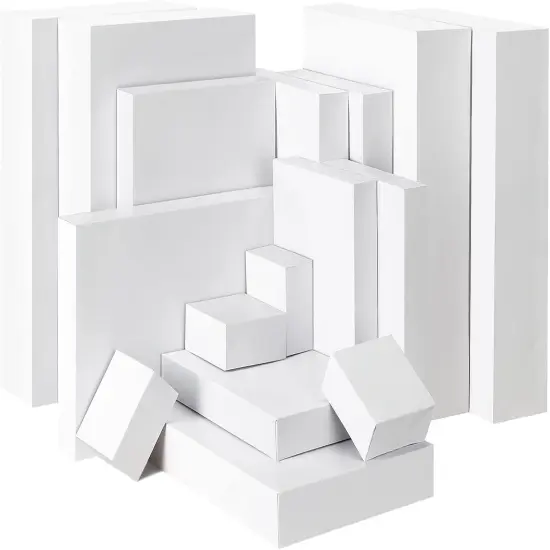 16 Pack Gift Boxes with Lids White Gift Boxes Bulk for Presents, Assorted Sizes for Wrapping Gifts, Bridesmaid Proposal Boxes Clothes Holidays Birthday {1}
