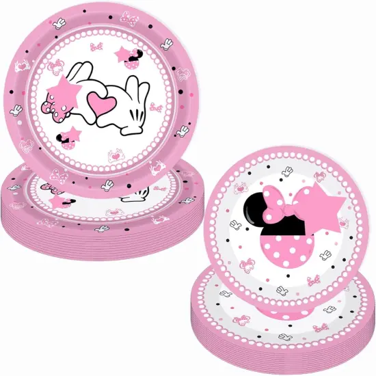 80 Pcs Pink Baby Shower Tableware {2}