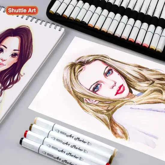 Dual Tip Alcohol Based Marker Pen Set {3}