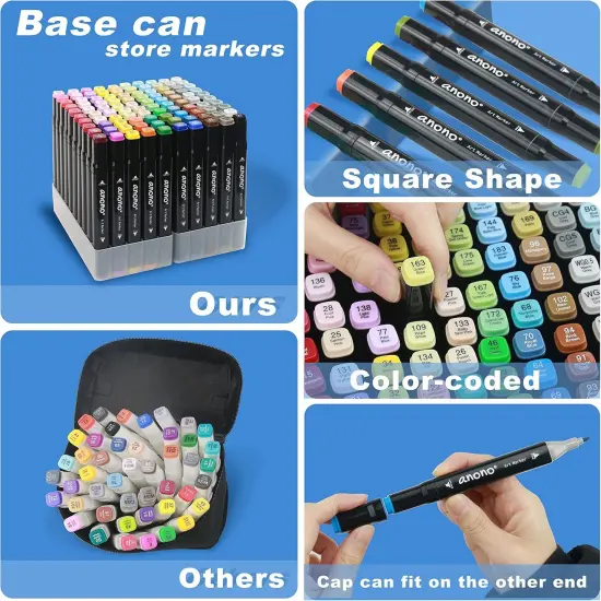 80 Colors Alcohol Markers Set {4}