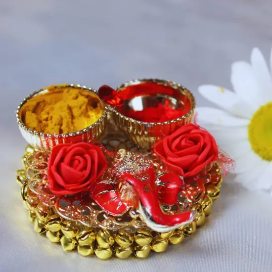 Ganesha Bulk Haldi Kumkum Thali Holder, Pooja Return Gift, Indian Housewarming Gifts, Shivratri, Wedding Favor, Navarathri Favors, Baby Shower {4}