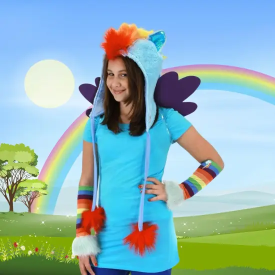 My Little Pony Rainbow Dash Hoodie Hat Costume Accessory {5}