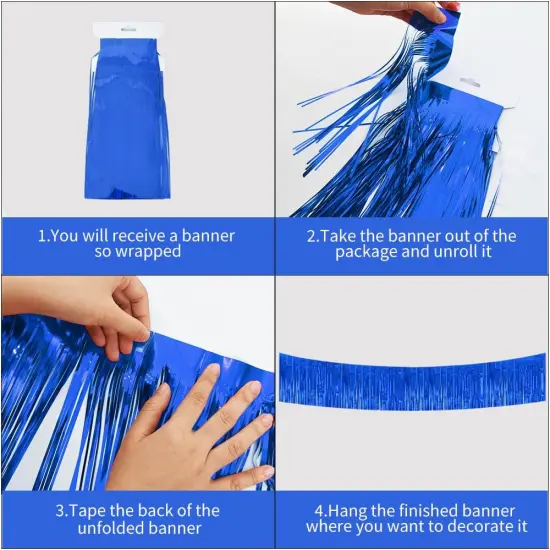 3 Packs Metallic Foil Fringe Garland {3}