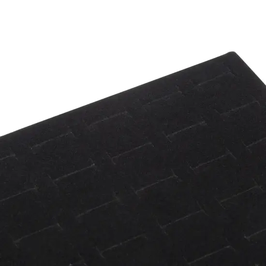 6 Pack Black Velvet Ring Organizer for Jewelry Displays and Cases, Retail, Travel, 36 Slot Foam Insert Stud Earring Holder (7.5 x 5.5 x 0.5 In) {7}