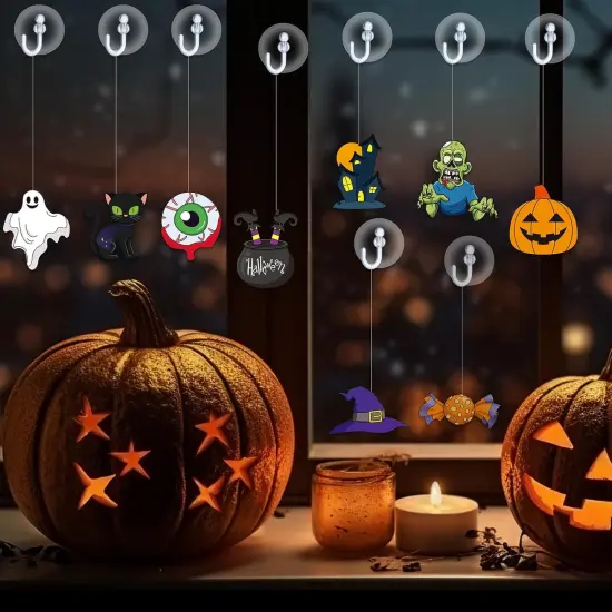 72 Pcs Halloween Window Art Suncatcher Kits DIY {5}