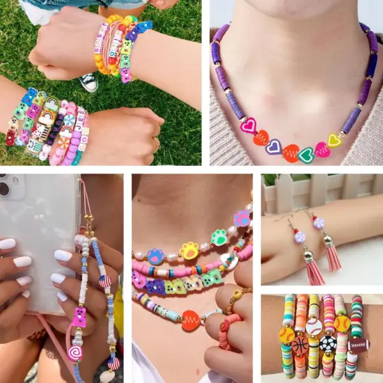 200pcs Flag Polymer Clay Beads {3}