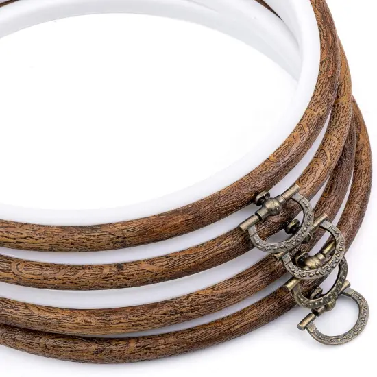 4 Pieces 6 Inch Round Embroidery Hoops {3}