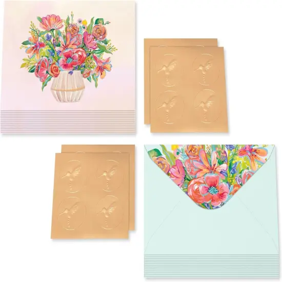 Papyrus 14-Count Blank Cards with Envelopes and Seals (Floral) {4}