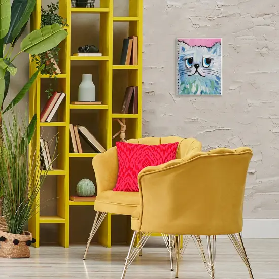 Stupell Industries Blue Kitten Gazing Wall Plaque By Nettie Price {2}