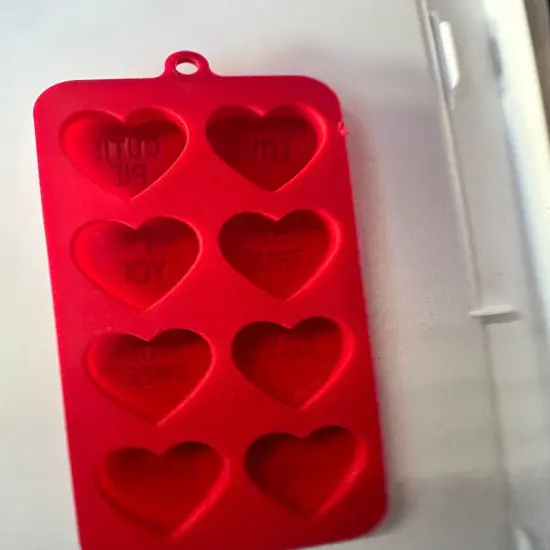 Hearts with Words Silicone Mold Flexible Candy, Chocolate & Jelly Mold with Romantic Messages {2}
