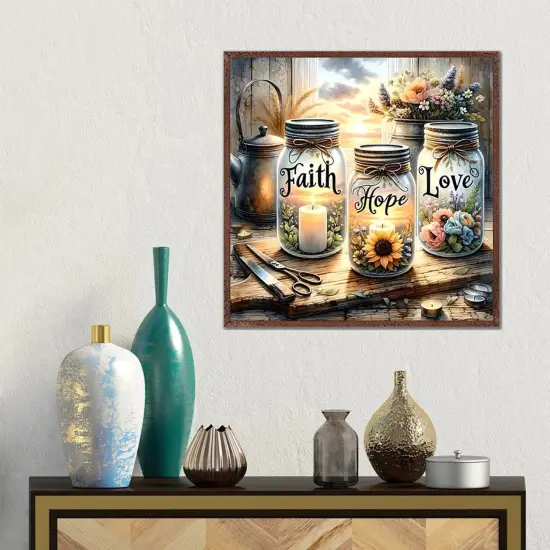 Faith, Hope, Love Diamond Art Kits for Adults {3}