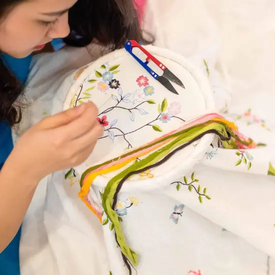 Embroidery Hoops Set 5inch Adjustable Bamboo Circle Cross Stitch Hoop Round Ring,for Embroidery,Cross Stitch {4}