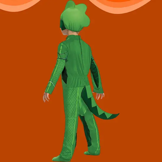 Toddler Classic Megasuit PJ Masks Gekko Costume Green Jumpsuit {5}