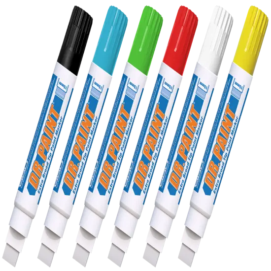 U-Mark DR. PAINT&trade; Extra Broad Tip Window Paint Marker 6pk - 1 ea. bk, bl, gr, rd, wh, yl {1}
