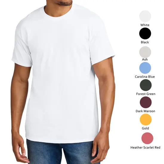 Gildan DryBlend T-Shirt, Adult Men Short Sleeve Arts and Crafts Shirt, Assorted Colors Tee Forest green {6}