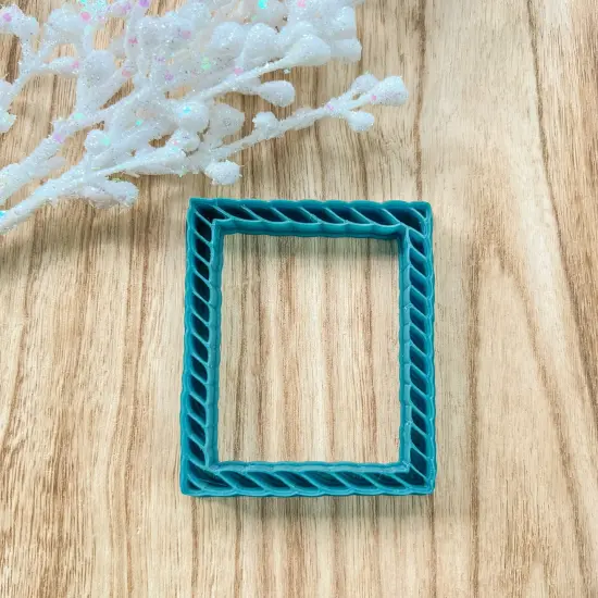 Candy Cane Frame Christmas Ornament Clay Cutters | Photo Frame | Ornament Cutter {1}