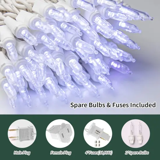 100 Mini LED Count White String Lights - 21.6FT {2}