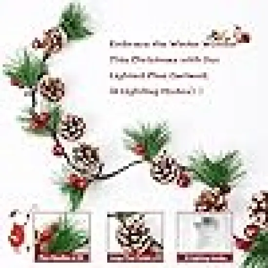 Prelit Lighted Christmas Garland, {5}