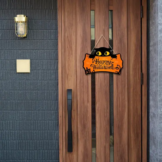 Happy Halloween Sign Front Door {2}