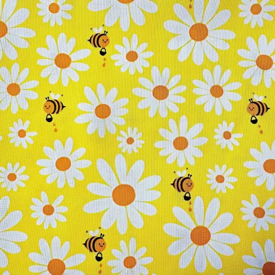 6Pcs Bee Cotton Pre-CutFabric Fat Quarters Sunflower Daisy Honeycomb Quilt {5}