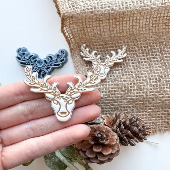 OG REINDEER HEAD | CHRISTMAS | CLAY CUTTER {2}