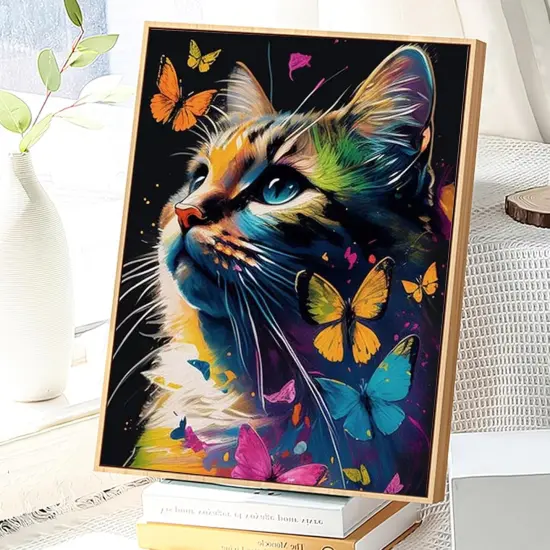 Cat Paint by Numbers Kit - 16x20 Inch {4}